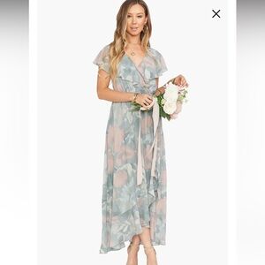 Show Me Your Mumu Jess Ruffle Midi in Sage I Do Floral
Size XXS